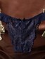 זול תחתוני נשים-נשים ג&#039;קארד חוטיני תחתונים סקסיים(פוליאסטר ניילון תחרה בז&#039; כחול כהה סגול פוקסיה אדום