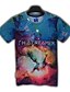 cheap Men&#039;s Tees &amp; Tank Tops-Men&#039;s Print Casual T-Shirt,Polyester Short Sleeve-Blue