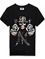 cheap Men&#039;s Casual T-shirts-Men&#039;s T shirt Tee Skull Black Yellow Fuchsia Red Blue Short Sleeve Plus Size Daily Sports Print Slim Tops Cotton