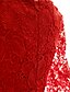 abordables Robes d&#039;Occasions Spéciales-Robe Soirée Cocktail Fourreau / Colonne Longueur Genou Bijoux Manches Longues Dentelle Avec Dentelle 2022