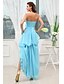 cheap Evening Dresses-Sheath / Column Open Back Cocktail Party Dress Sweetheart Neckline Sleeveless Asymmetrical Chiffon with Beading Side Draping 2020