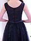 cheap Special Occasion Dresses-A-Line / Fit &amp; Flare Scoop Neck Tea Length Lace / Tulle Little Black Dress Cocktail Party / Prom Dress with Appliques / Lace by LAN TING Express