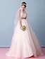 olcso Menyasszonyi ruhák-Kétrészes A-vonalú Esküvői ruhák Illusion nyak Udvariuszály Csipke Tüll Ujjatlan val vel Csipke 2022