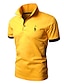 cheap Men&#039;s Polos-Men&#039;s Solid Colored Polo - Cotton Formal Casual / Daily Work White / Black / Yellow / Red / Navy Blue / Dark Gray / Green / Short Sleeve