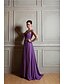 cheap Bridesmaid Dresses-Sheath / Column Straps Floor Length Chiffon Bridesmaid Dress with Beading / Side Draping by LAN TING BRIDE®