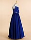 cheap Flower Girl Dresses-A-Line Floor Length Chiffon Sleeveless Scoop Neck with Beading / Flower