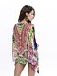 cheap Women&#039;s Blouses &amp; Shirts-Women&#039;s Flare Sleeve Plus Size Batwing Sleeve Floral Print Chiffon Blouse