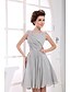 cheap Special Occasion Dresses-A-Line / Fit &amp; Flare Jewel Neck Knee Length Chiffon Cocktail Party / Prom Dress with Side Draping by TS Couture®