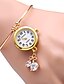 cheap Bracelet Watches-JUBAOLI Women&#039;s Bracelet Watch Quartz Gold Casual Watch Analog Heart shape Sparkle Fashion - Gold