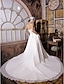 cheap Wedding Dresses-Ball Gown Strapless Cathedral Train Chiffon Made-To-Measure Wedding Dresses with Beading by LAN TING BRIDE®