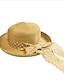 cheap Women&#039;s Hats-Unisex Vintage Party Work Linen Bowler / Cloche Hat Straw Hat Spring Summer Beige Cream Light Brown / Cute / Hat &amp; Cap