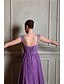 cheap Bridesmaid Dresses-Sheath / Column Straps Floor Length Chiffon Bridesmaid Dress with Beading / Side Draping by LAN TING BRIDE®