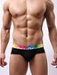 cheap Men&#039;s Briefs Underwear-Men&#039;s Patchwork Super Sexy Boxer Briefs Color Block 1 Piece White Black Yellow L XL XXL