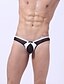 cheap Men&#039;s Exotic Underwear-Men&#039;s Mesh / Ice Silk Briefs Underwear Color Block Low Waist Black Red Blue S M L