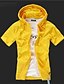 cheap Men&#039;s Hoodies &amp; Sweatshirts-Men&#039;s Hoodie Solid Colored Sports - Short Sleeve Yellow Navy Blue Royal Blue Gray M L XL XXL