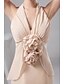 cheap Prom Dresses-Sheath / Column Floral Dress Holiday Cocktail Party Short / Mini Sleeveless Halter Neck Chiffon with Side Draping Flower 2024