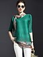 cheap Plus Size Tops-Women&#039;s Blouse Floral V Neck Going out Print Tops Streetwear Green Pink Blue