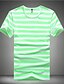 cheap Men&#039;s Tees &amp; Tank Tops-Men&#039;s Plus Size Striped T-shirt - Cotton Sports Casual / Daily Work Black / Red / Green / Blue / Short Sleeve