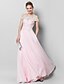 cheap Prom Dresses-A-Line Sparkle &amp; Shine Prom Formal Evening Dress Off Shoulder Sleeveless Floor Length Chiffon with Appliques