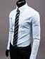 cheap Men&#039;s Dress Shirts-Men&#039;s Shirt Dress Shirt Solid Colored Classic Collar Wine White Black Green Gray Long Sleeve Plus Size Daily Work Basic Slim Tops Business / Spring / Fall