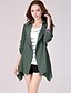 cheap Women&#039;s Jackets-Women&#039;s Jacket Casual Jacket Daily Spring Fall Regular Coat Round Neck Jacket Long Sleeve Solid Colored Classic Style Black Green