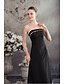 cheap Evening Dresses-A-Line Elegant Formal Evening Dress Spaghetti Strap Sleeveless Floor Length Chiffon with Side Draping 2020