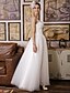 baratos Butões de Punho-Linha A Decote Princesa Longo Tule Vestidos de noiva personalizados com Miçangas Apliques de LAN TING BRIDE®