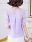 cheap Women&#039;s Blouses &amp; Shirts-Women&#039;s Solid Colored Cut Out Lantern Sleeve Blouse Simple Street chic Casual / Daily White / Purple / Pink