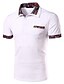 abordables polo clásico-Hombre Camiseta de golf Color sólido Cuello Vino Blanco Negro Manga Corta Diario Fin de semana Ajuste regular Tops Algodón Activo / Verano / Verano