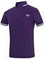 abordables polo classique-Homme T Shirt golf Col Vin Violet Manches Courtes Formel du quotidien Imprimer Hauts Coton