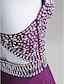 ieftine Rochii Ocazii Speciale-Linia -A / Mulată Gât Înalt Lungime Genunchi Șifon Rochie cu Mărgele / Detalii Cristal de TS Couture®