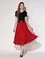cheap Women&#039;s Skirts-Women&#039;s Street chic A Line Skirts - Solid Colored