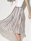 cheap Women&#039;s Skirts-Women&#039;s New Style Chiffon Pleats Pleated skirt Medium Style Basic skirts Elastic Waist