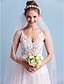 cheap Wedding Dresses-Wedding Dresses A-Line Camisole V Neck Spaghetti Strap Floor Length Tulle Bridal Gowns With Lace 2023 Summer Wedding Party, Women&#039;s Clothing