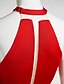 abordables Robes de bal de promo-Robe Fête scolaire Trompette / Sirène Transparent Traîne Brosse Bijoux Sans Manches Tulle Avec Plissé 2023
