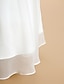 お買い得  子供用ドレス-Ａライン フロア丈 フラワーガールドレス ページェント かわいいウエディング ドレス シフォン ととも​​に ドレープ フィット 3-16 歳