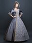 cheap Historical &amp; Vintage Costumes-Maria Antonietta Rococo Victorian 18th Century Vacation Dress Dress Party Costume Masquerade Ball Gown Women&#039;s Silk Organza Satin Costume Silver Vintage Cosplay Party Prom Floor Length Ball Gown Plus