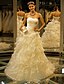 Χαμηλού Κόστους Νυφικά Φορέματα-Φορεματα για γαμο Βραδινή τουαλέτα Καρδιά Αμάνικο Μακριά ουρά Τούλι Νυφικά φορέματα Με Με διαδοχικές σούρες Χιαστί Καλοκαίρι 2023 Γαμήλιο Πάρτυ, Γυναικεία Ρούχα