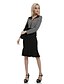 cheap Women&#039;s Dresses-Women&#039;s Vintage Cotton Bodycon Dress - Houndstooth Ruffle V Neck