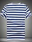 cheap Men&#039;s Tees &amp; Tank Tops-Men&#039;s Plus Size Striped T-shirt - Cotton Sports Casual / Daily Work Black / Red / Green / Blue / Short Sleeve