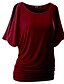 preiswerte T-Shirts für Damen-Damen Solide Ausgeschnitten T-shirt - Baumwolle Street Schick Ausgehen Wein / Weiß / Schwarz / Purpur / Gelb / Rot / Rosa / Grün