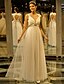 levne Svatební šaty-Svatební šaty Na zem A-Linie Královna Anna Krajka S Krajka Šerpa / Stuha 2023 Svatební šaty