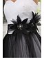 cheap Prom Dresses-A-Line Fit &amp; Flare Color Block Cocktail Party Prom Dress Strapless Sleeveless Short / Mini Tulle with Sash / Ribbon Side Draping Flower 2020