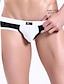cheap Men&#039;s Briefs Underwear-Men&#039;s Polyester / Nylon / Spandex Color Block Beige Pink Light Blue
