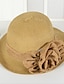 billige Hatter til kvinner-Unisex Vintage Fest Kontor Bowlerhatter Solhatt Strå Vår Sommer Beige Krem Kakifarget / Søtt / Hatt og lue