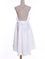 cheap Women&#039;s Dresses-Women&#039;s Satin Sheath Dress - Solid Colored Strap Spring Cotton White Black Pink S M