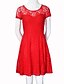 cheap Women&#039;s Dresses-Women&#039;s Lace Going out Sophisticated Slim Lace Dress - Solid Colored Summer Black Red Blue S M L XL