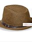 cheap Fashion Accessories-Unisex Vintage Party Work Linen Straw Hat Sun Hat Spring Summer Brown Cream Khaki