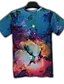 cheap Men&#039;s Tees &amp; Tank Tops-Men&#039;s Print Casual T-Shirt,Polyester Short Sleeve-Blue