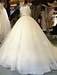 cheap Wedding Dresses-Ball Gown Wedding Dresses Scoop Neck Chapel Train Lace Over Tulle Regular Straps Glamorous Illusion Detail Backless with Beading Appliques 2022